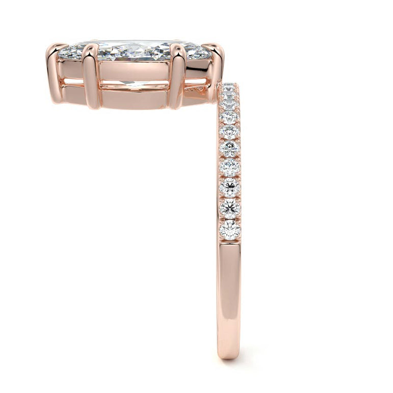 Talia - Pave Setting with Offset Center Stone RG