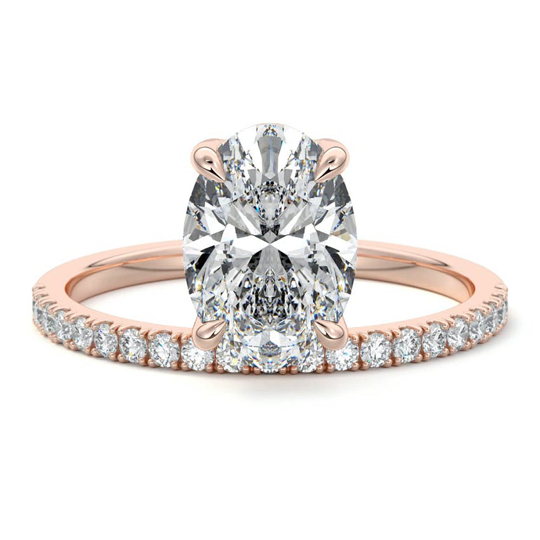 Talia - Pave Setting with Offset Center Stone RG