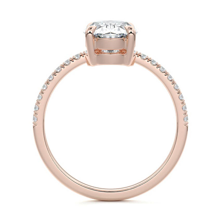 Talia - Pave Setting with Offset Center Stone RG