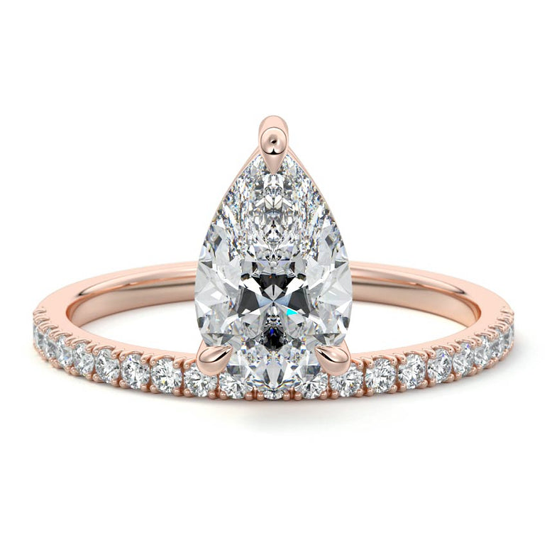 Talia - Pave Setting with Offset Center Stone RG