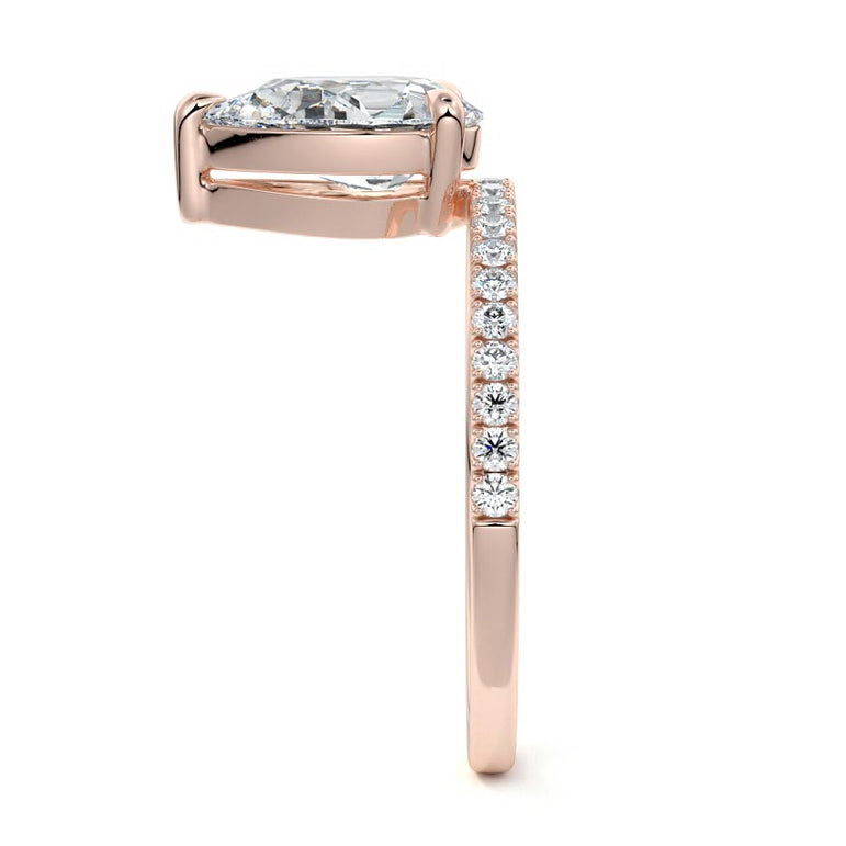 Talia - Pave Setting with Offset Center Stone RG