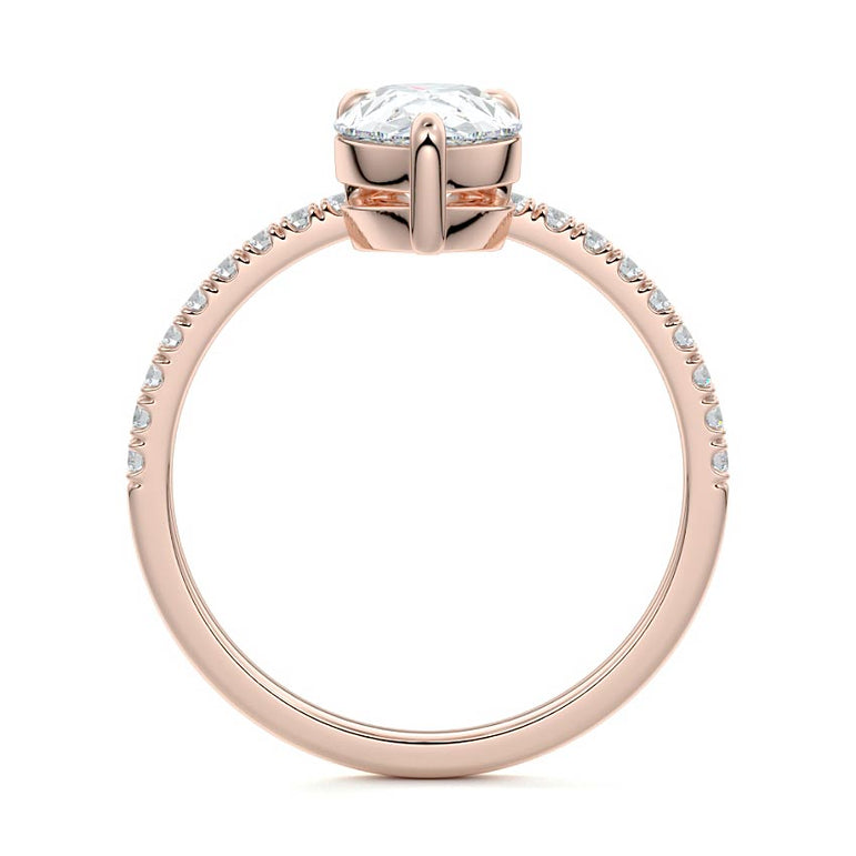 Talia - Pave Setting with Offset Center Stone RG