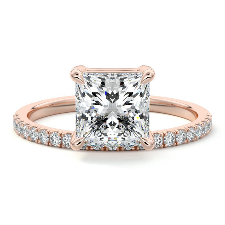 Talia - Pave Setting with Offset Center Stone RG
