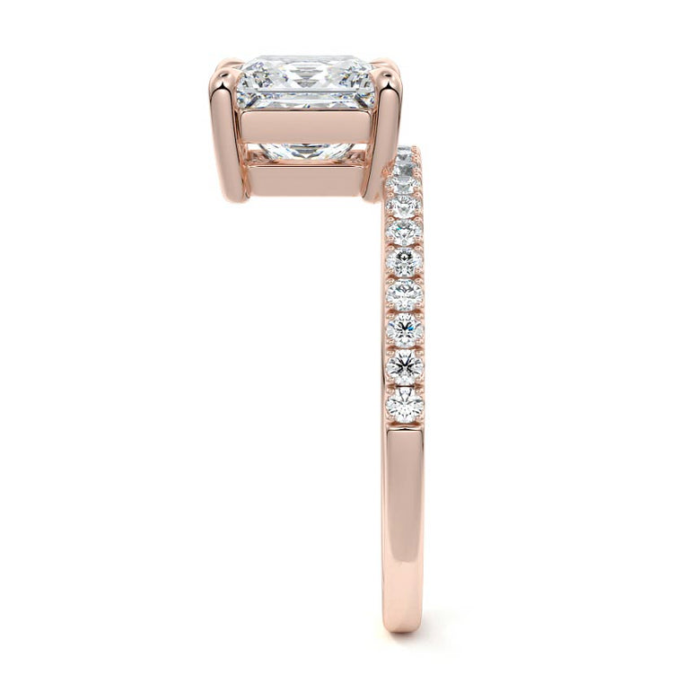 Talia - Pave Setting with Offset Center Stone RG