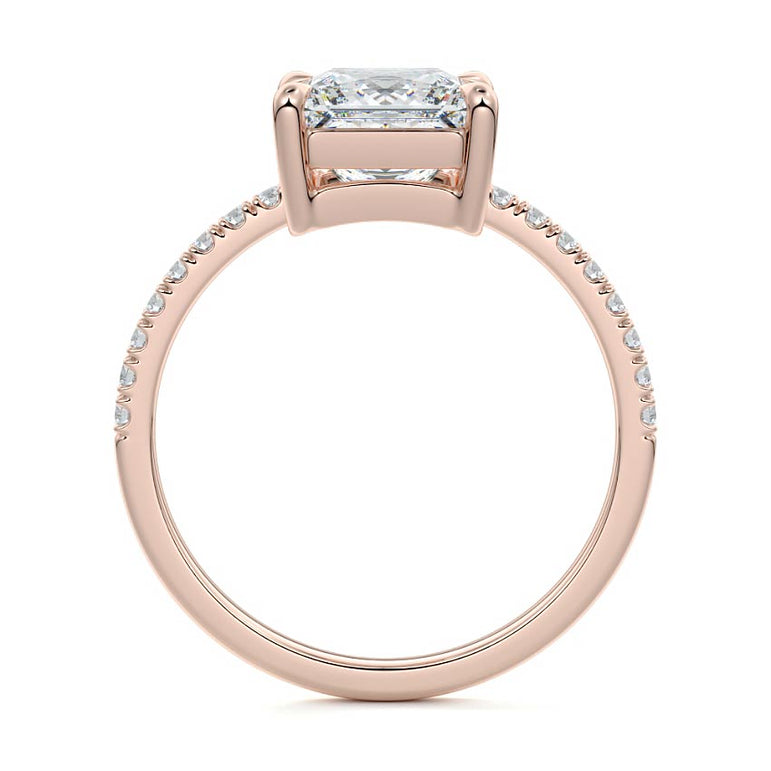 Talia - Pave Setting with Offset Center Stone RG