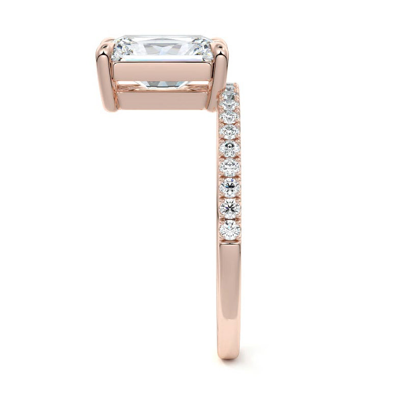 Talia - Pave Setting with Offset Center Stone RG