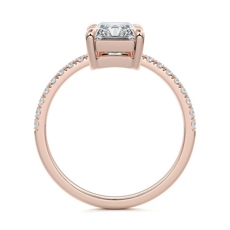 Talia - Pave Setting with Offset Center Stone RG