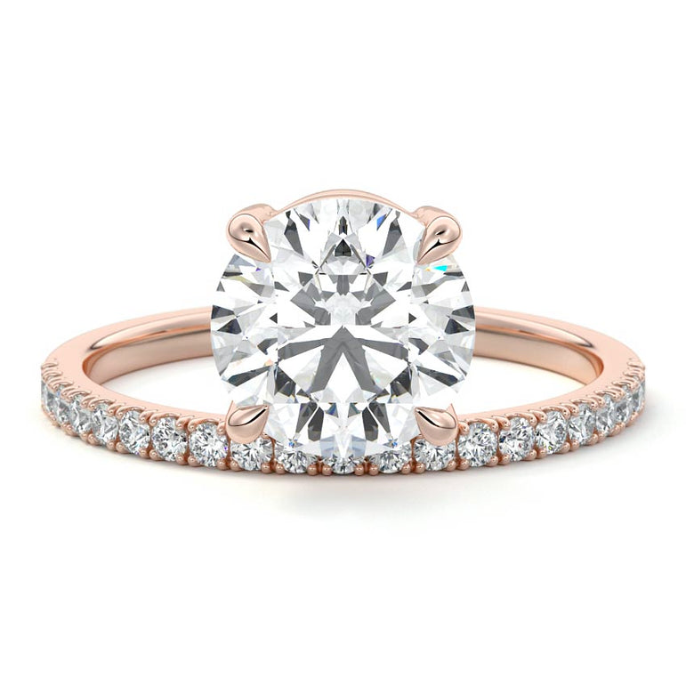Talia - Pave Setting with Offset Center Stone RG