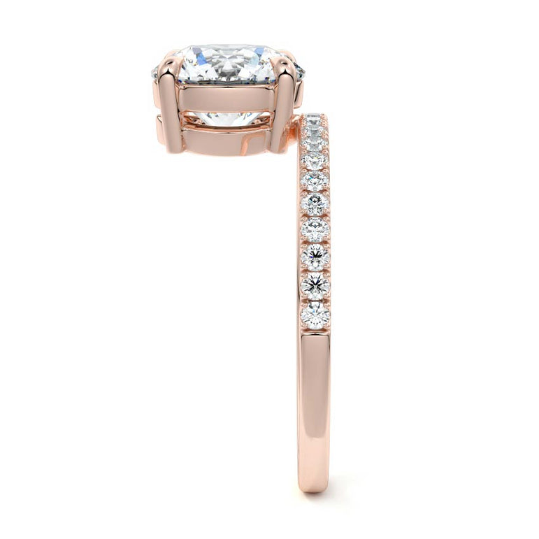 Talia - Pave Setting with Offset Center Stone RG