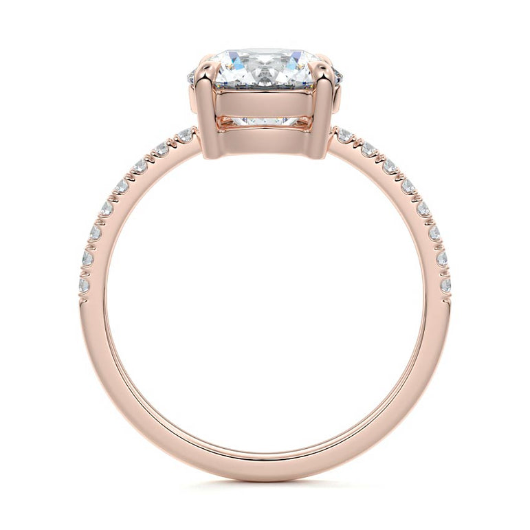 Talia - Pave Setting with Offset Center Stone RG