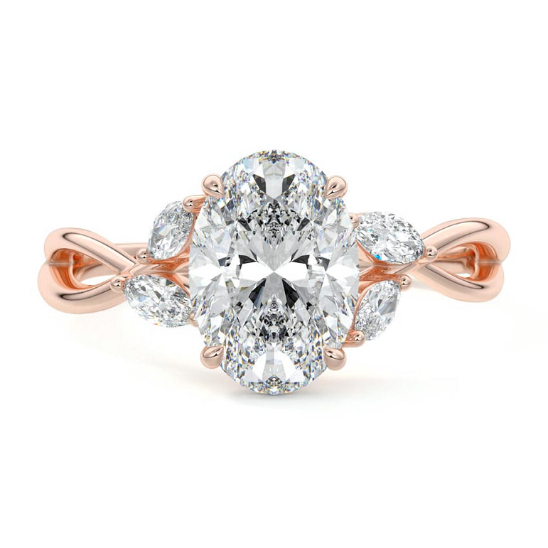 Tethis - Nature Inspired Floral Setting RG