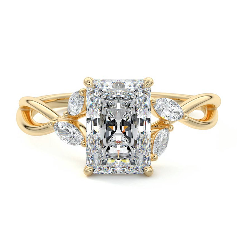 Tethis - Nature Inspired Floral Setting YG
