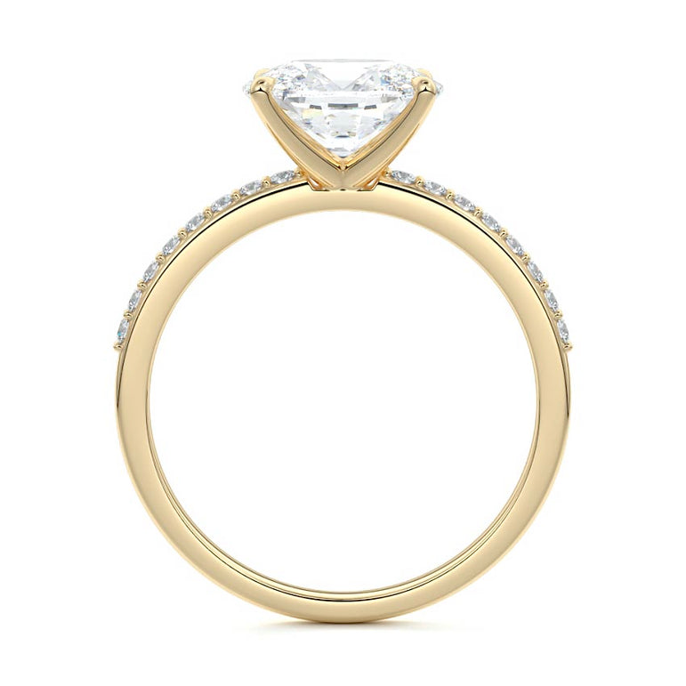 Thalassa - Pave Setting with East / West Set Center YG