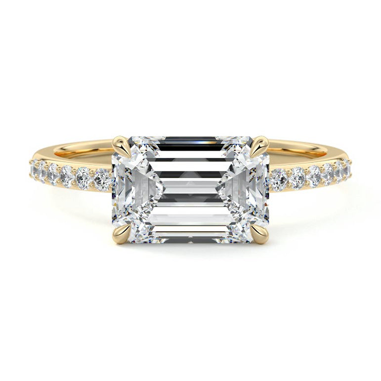 Thalassa - Pave Setting with East / West Set Center YG