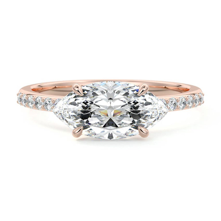 Thalassa - Pave Setting with East / West Set Center RG