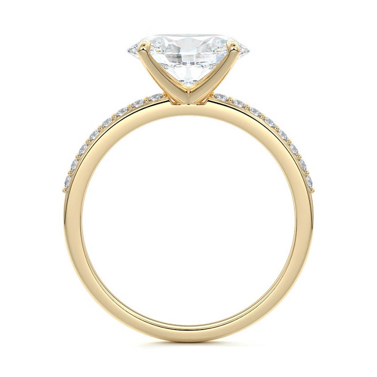 Thalassa - Pave Setting with East / West Set Center YG