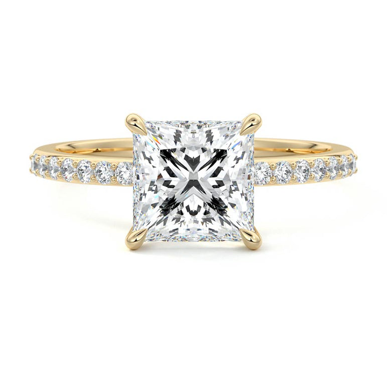Thalassa - Pave Setting with East / West Set Center YG