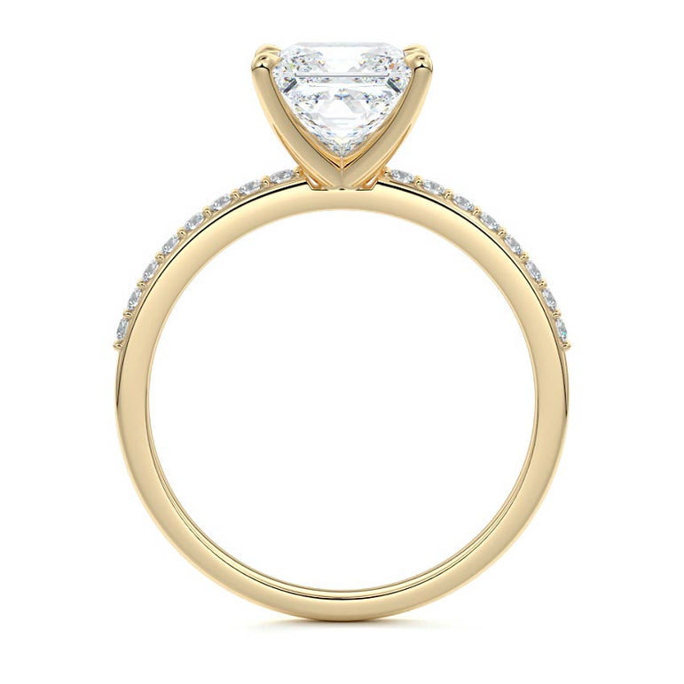 Thalassa - Pave Setting with East / West Set Center YG