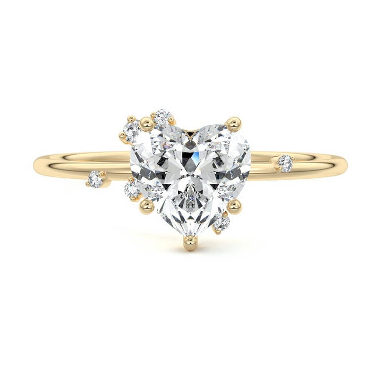 Zephyra - Six Prongs Setting with Fancy Diamond Accents YG