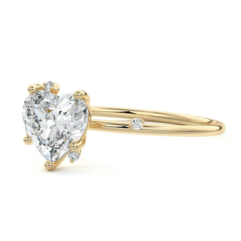 Zephyra - Six Prongs Setting with Fancy Diamond Accents YG