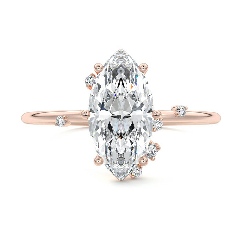 Zephyra - Six Prongs Setting with Fancy Diamond Accents RG