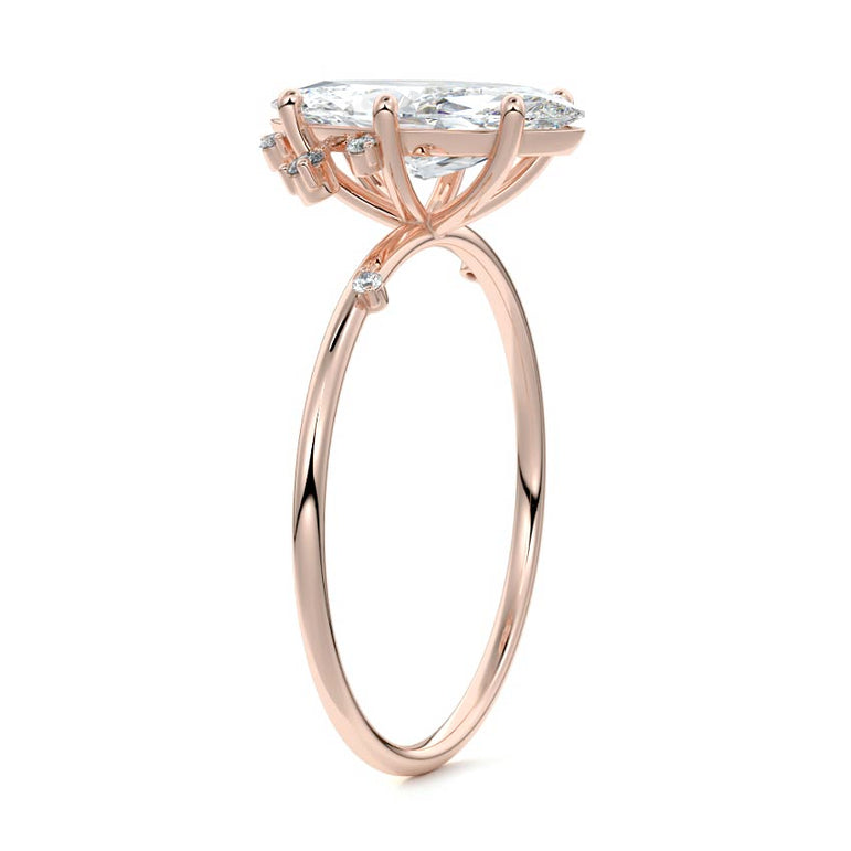 Zephyra - Six Prongs Setting with Fancy Diamond Accents RG