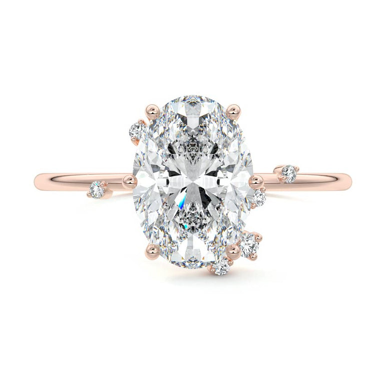 Zephyra - Six Prongs Setting with Fancy Diamond Accents RG