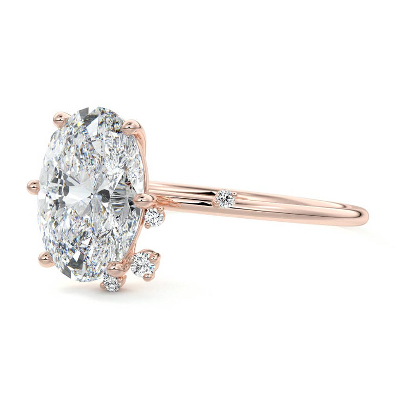Zephyra - Six Prongs Setting with Fancy Diamond Accents RG