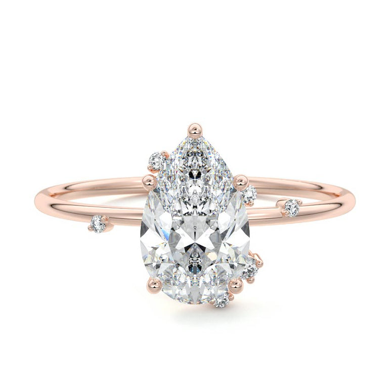 Zephyra - Six Prongs Setting with Fancy Diamond Accents RG