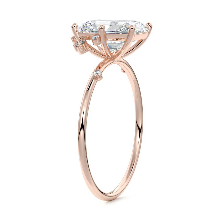 Zephyra - Six Prongs Setting with Fancy Diamond Accents RG
